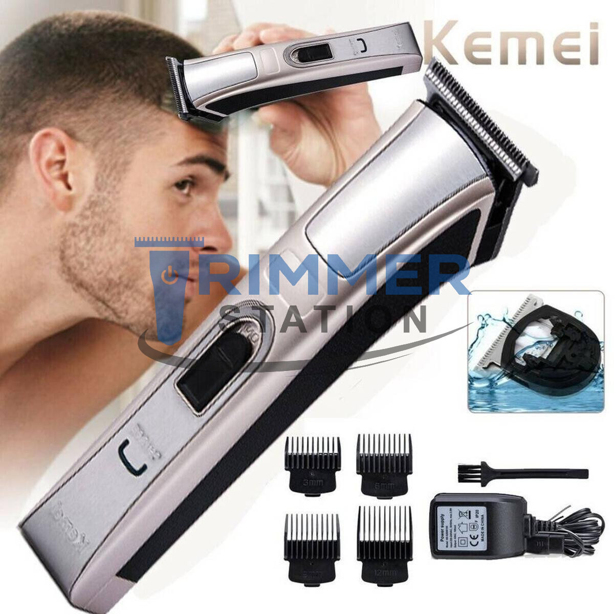 Kemei KM-5017 Washable Hair Clipper and Beard Trimmer | Best Price in BD