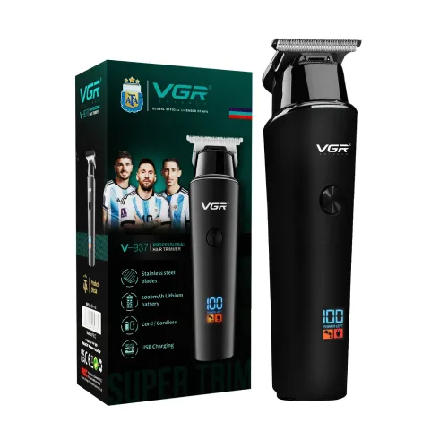 VGR V-937 Professional Hair Trimmer with LED Display | 500 Min Runtime | Best Price in BD